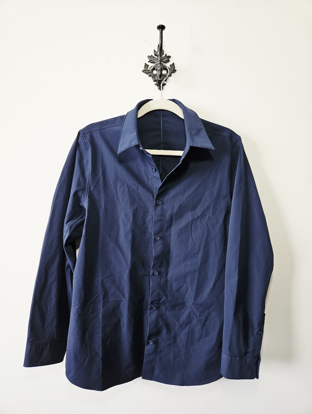 Lululemon Commission Long Sleeve Shirt Size S Navy Blue EUC